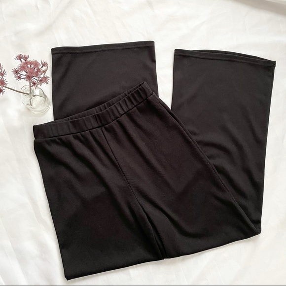 High Waist Wide Leg Black Pants - Picture 2 of 5